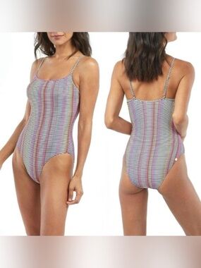 NWT - Summersalt - The Classic One-Piece - Modern Stripe - 14